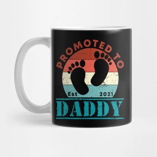 Vintage Promoted to Daddy 2021 new Dad gift Daddy Mug